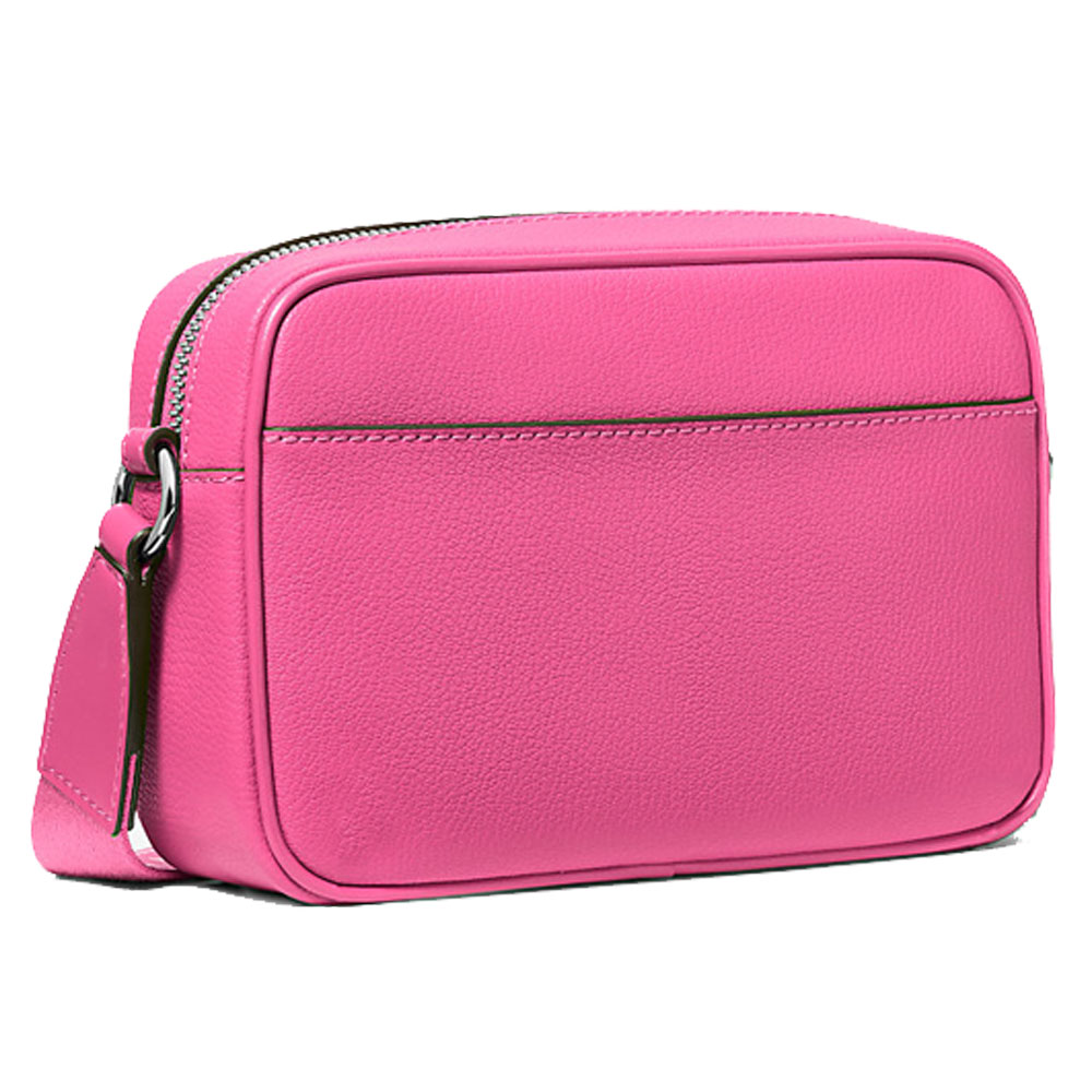 Michael Kors Jet Set Leather Medium Crossbody Bag With Case For Apple Airpods Pro Dragonfruit # 35S5STTC2L