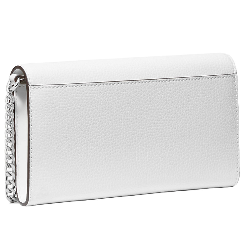 Michael Kors Carson Large Pebbled Leather Convertible Crossbody Bag Optic White # 35S5S2ZC7L