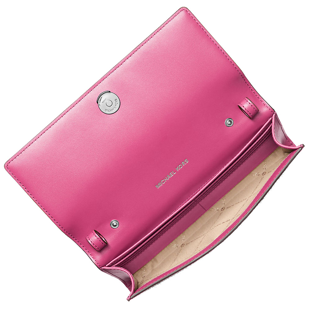 Michael Kors Carson Large Pebbled Leather Convertible Crossbody Bag Dragonfruit # 35S5S2ZC7L