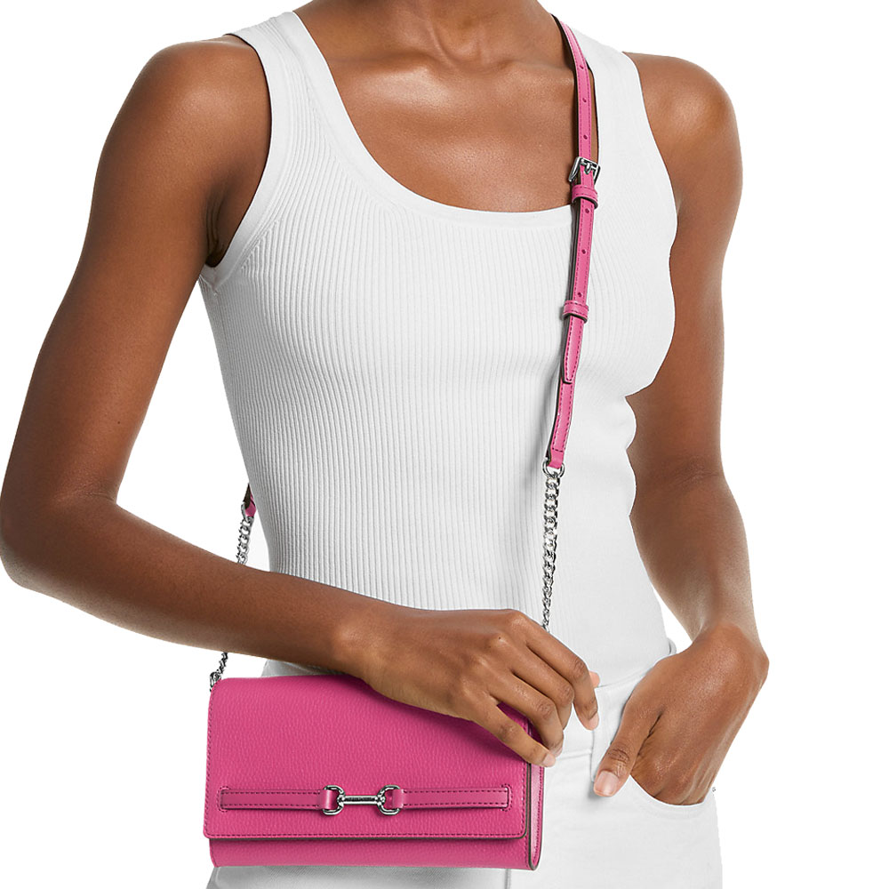 Michael Kors Carson Large Pebbled Leather Convertible Crossbody Bag Dragonfruit # 35S5S2ZC7L