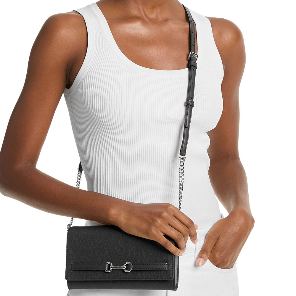 Michael Kors Carson Large Pebbled Leather Convertible Crossbody Bag Black # 35S5S2ZC7L