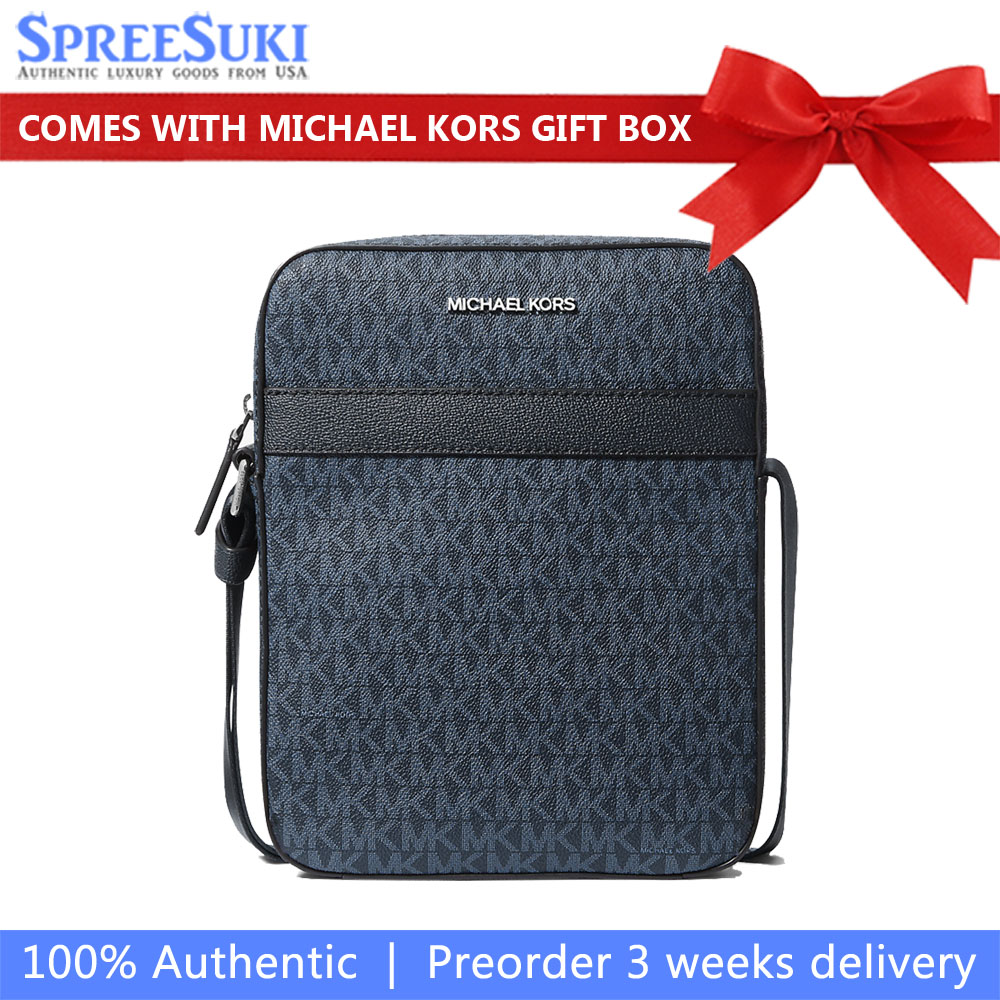 Michael Kors Cooper Signature Logo Flight Bag Admiral Pale Blue # 37F2LCOL6J