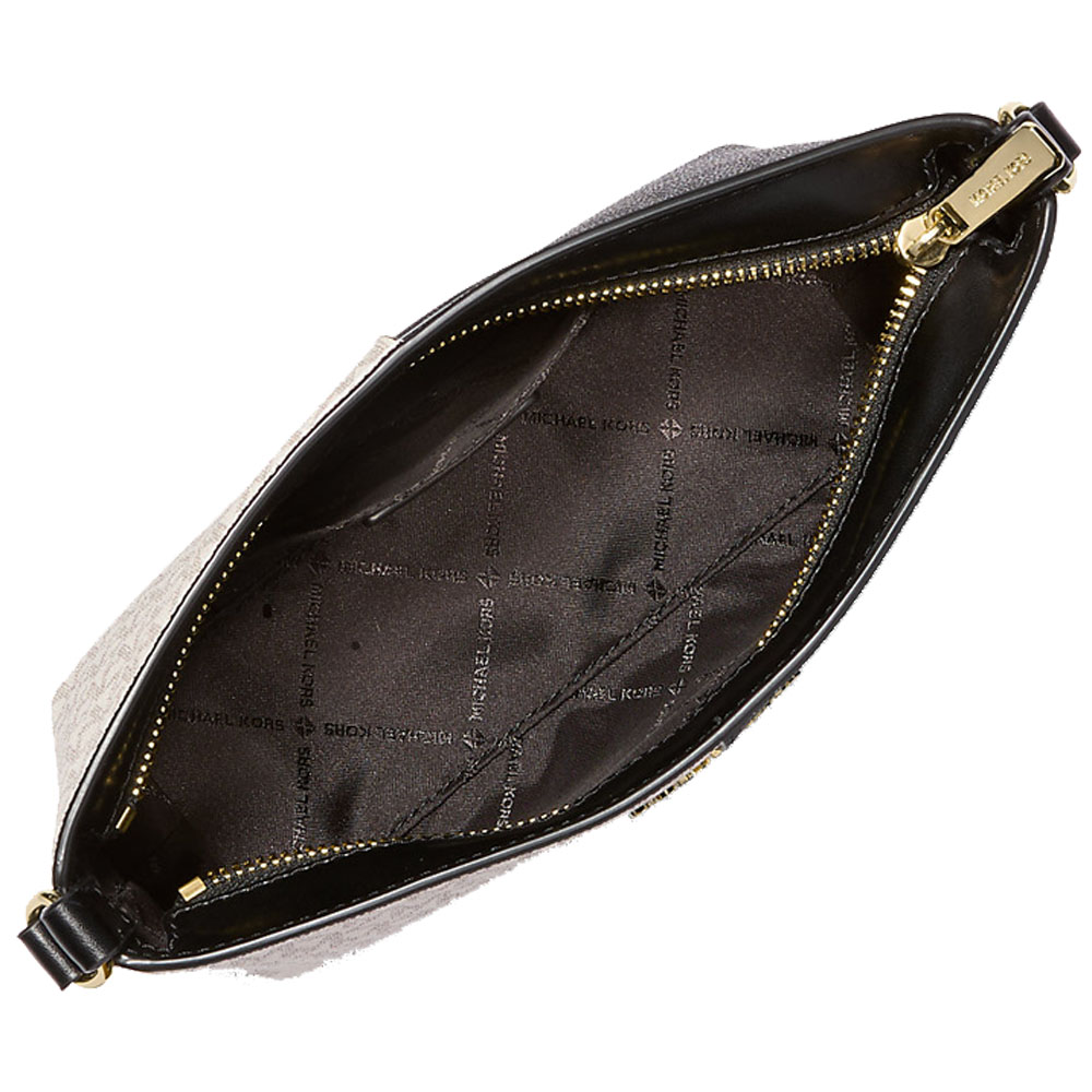 Michael Kors Jet Set Small Two-Tone Logo Crossbody Bag Black Combo # 35F4GTVC1V