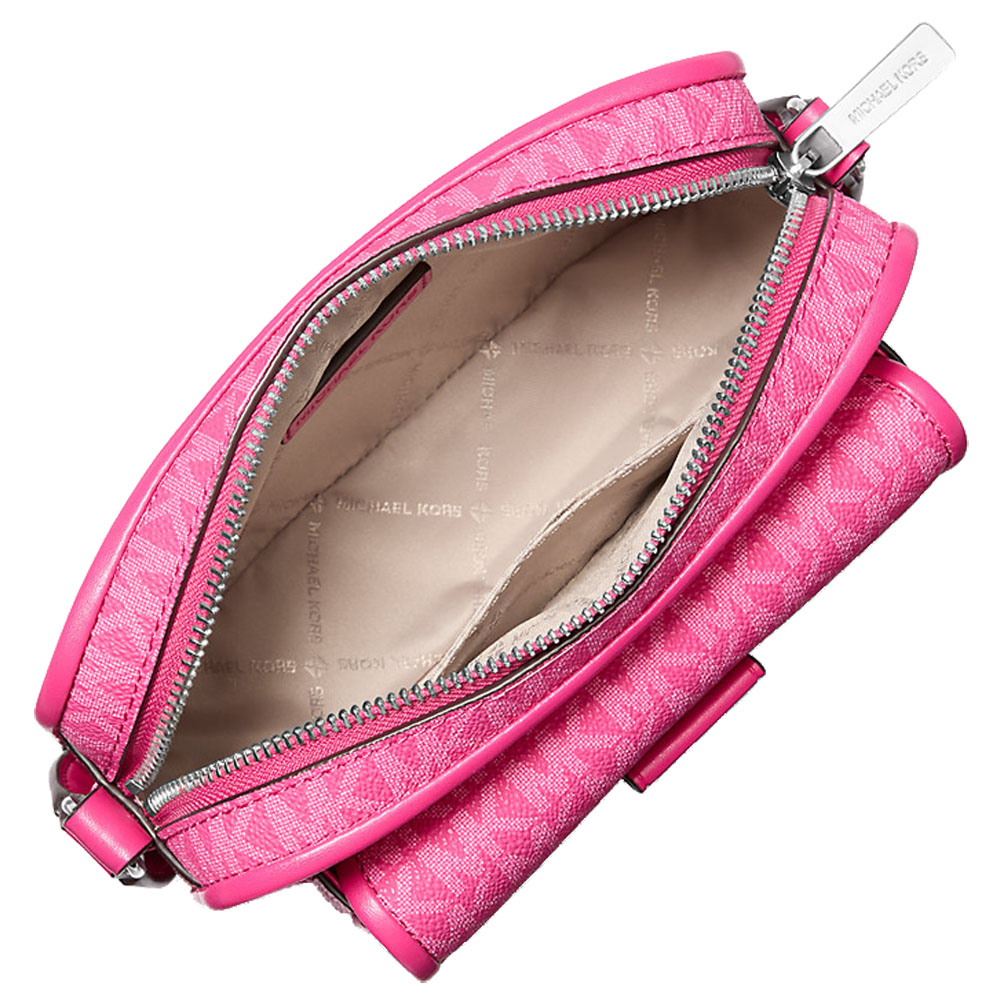 Michael Kors Bradshaw Extra-Small Signature Logo Camera Crossbody Bag Dragonfruit # 35R5S2BC0V