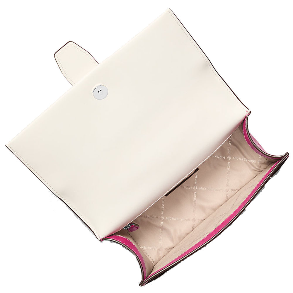 Michael Kors Greenwich Small Color-Block Signature Logo Crossbody Bag Dragonfruit # 35S5SGRC5V
