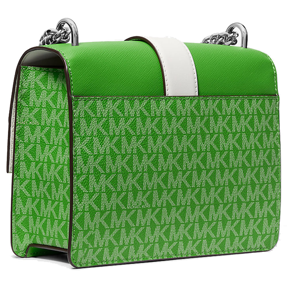 Michael Kors Greenwich Small Color-Block Signature Logo Crossbody Bag Jungle # 35S5SGRC5V