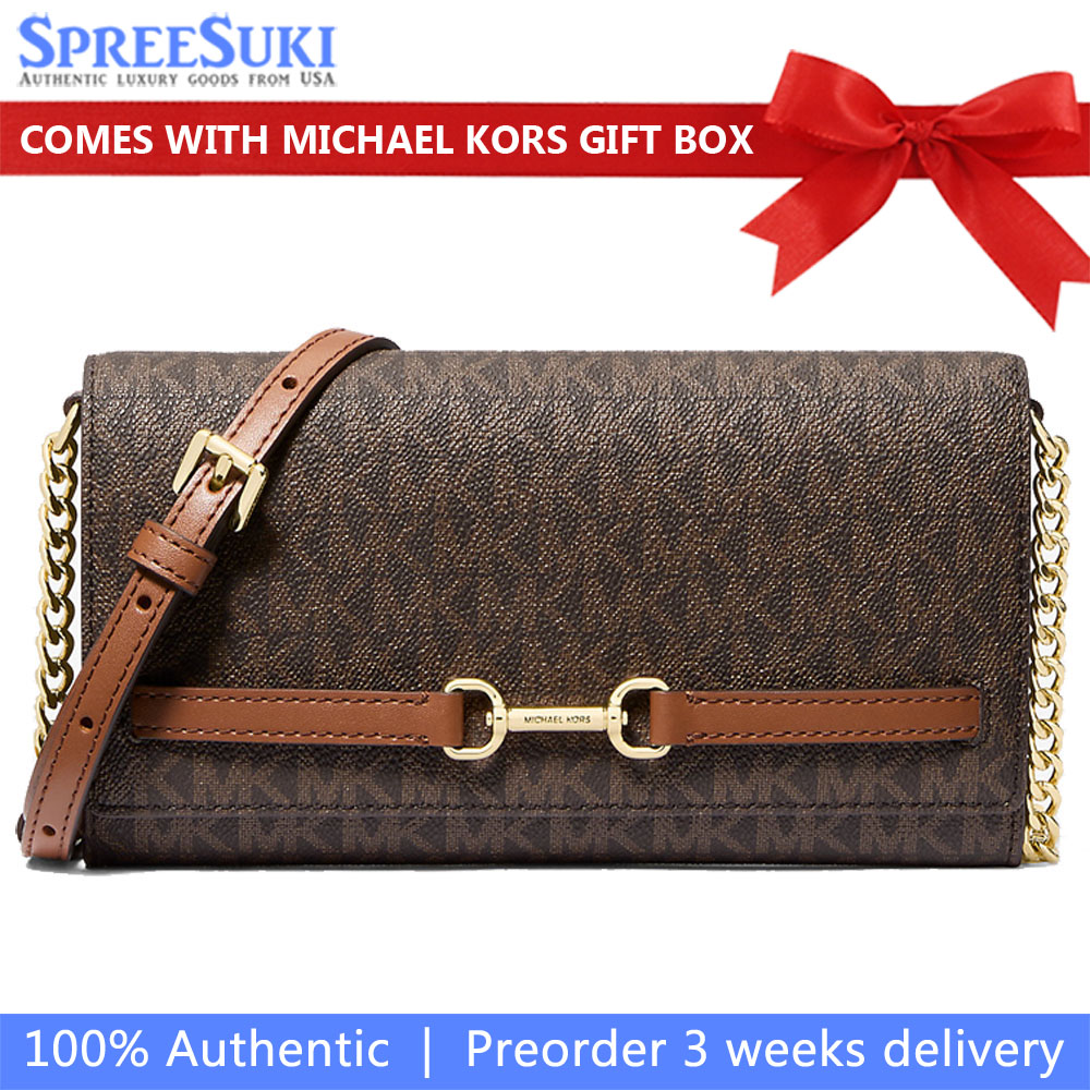 Michael Kors Carson Large Signature Logo Convertible Crossbody Bag Brown # 35S5G2ZC7B