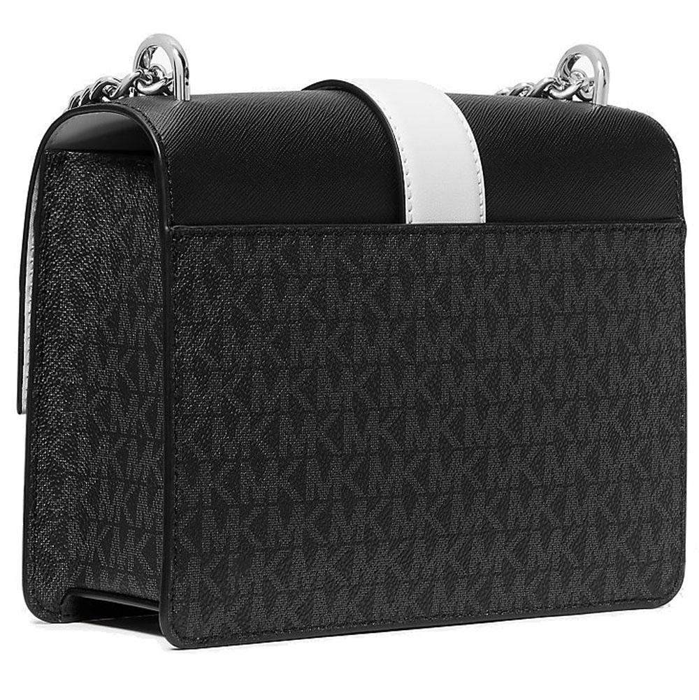 Michael Kors Greenwich Small Color-Block Signature Logo Crossbody Bag Black Combo # 35S5SGRC1B