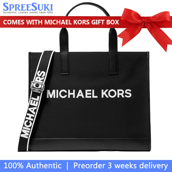 Michael Kors Cooper Canvas Tote Bag Black # 37S5LCOT4U