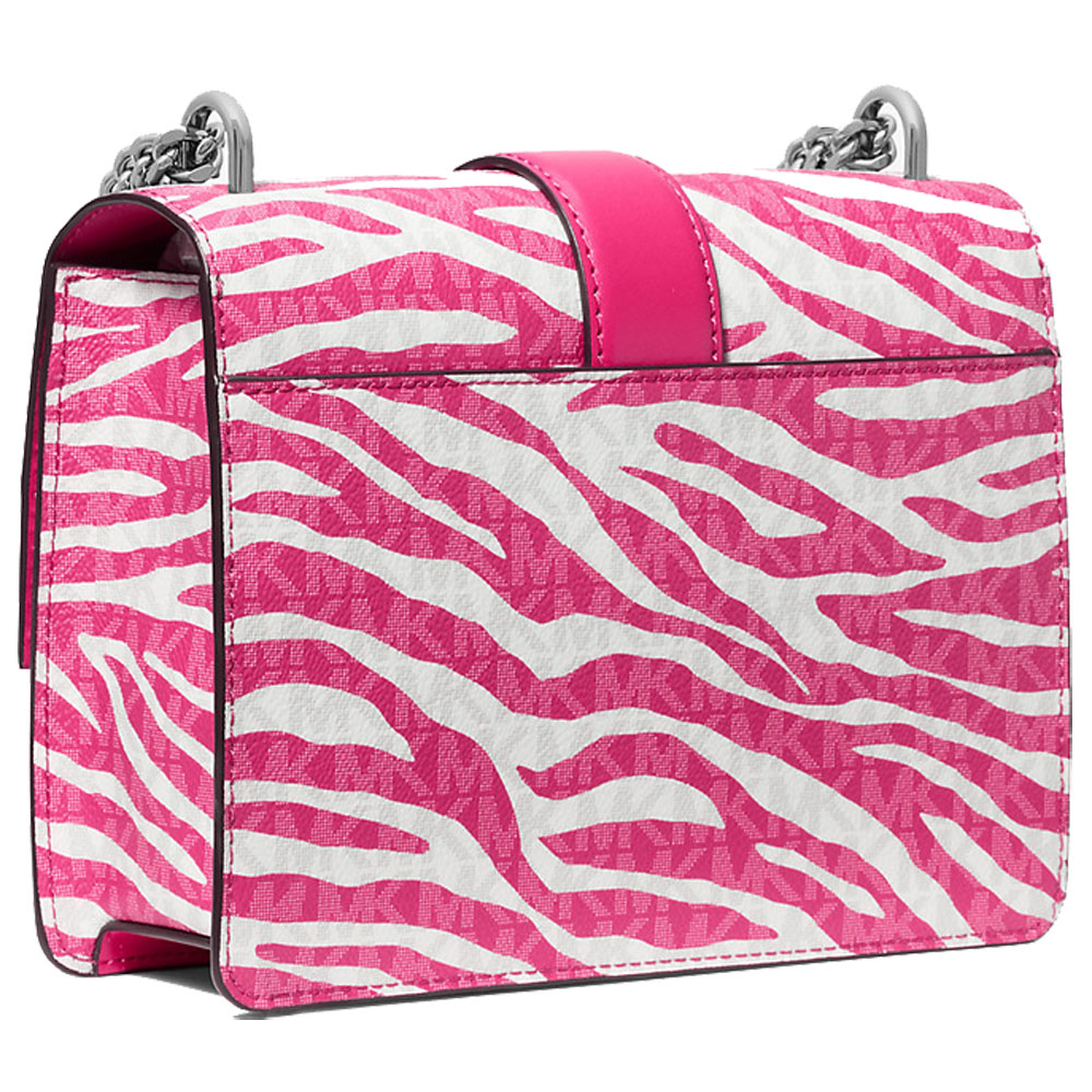 Michael Kors Greenwich Small Animal Print Logo Crossbody Bag Dragonfruit # 35S5SGRC1V
