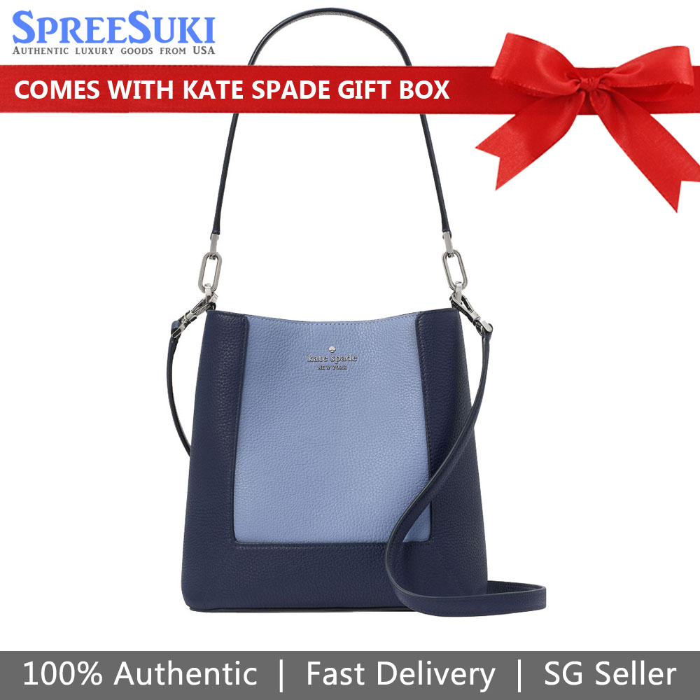 Kate Spade Lena Colorblock Bucket Bag Parisian Navy Multi # KH441