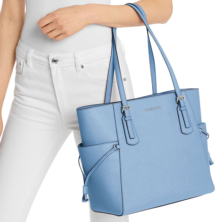 Michael Kors Voyager Large Saffiano Leather Tote Bag Light Sky # 35S5SV6T7L