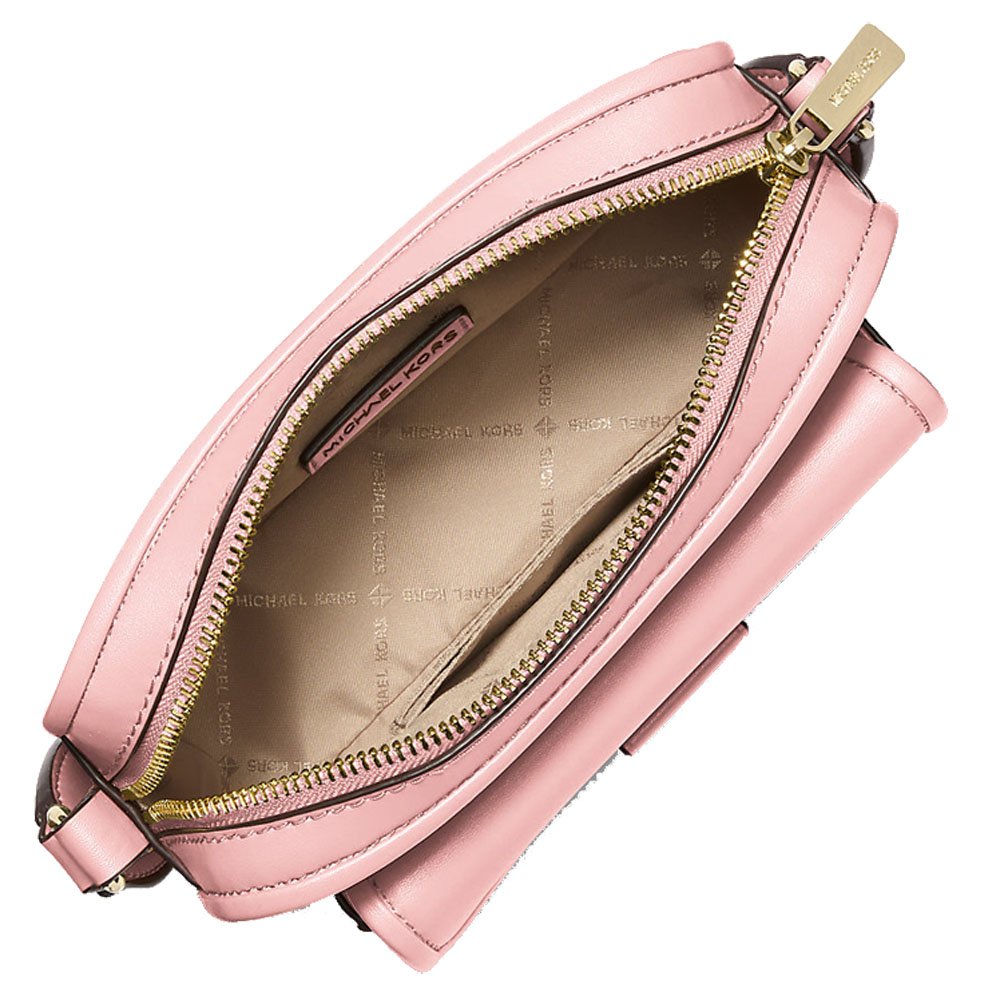 Michael Kors Bradshaw Extra-Small Leather Camera Crossbody Bag Powder Blush # 35R5G2BC0L