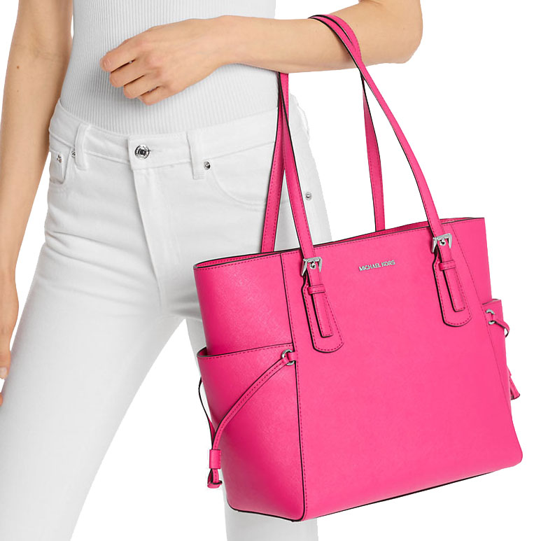 Michael Kors Voyager Large Saffiano Leather Tote Bag Dragonfruit # 35S5SV6T7L