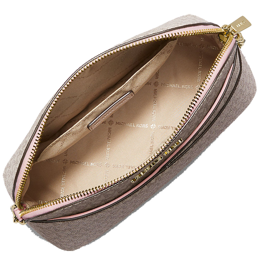 Michael Kors Crossbody Bag Signature Medium Dome Crossbody Powder Blush Multi # 35F1GTVC6B