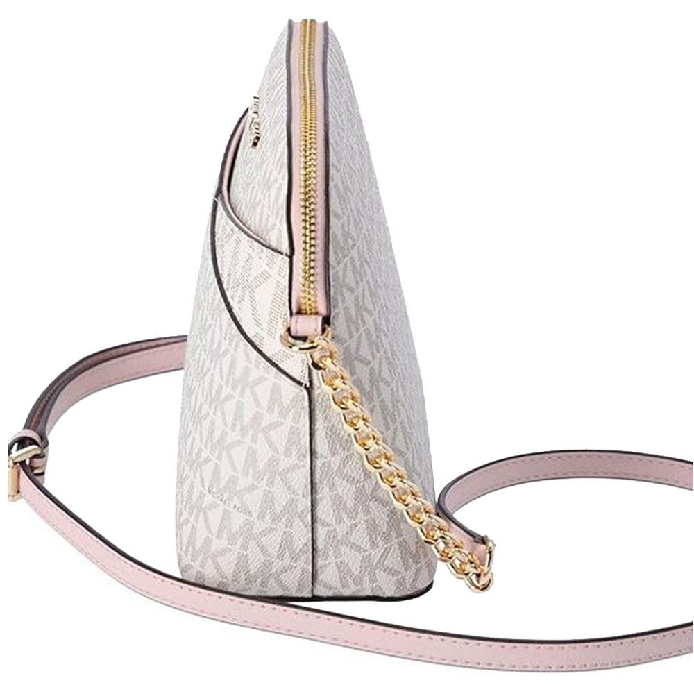 Michael Kors Crossbody Bag Signature Medium Dome Crossbody Powder Blush Multi # 35F1GTVC6B
