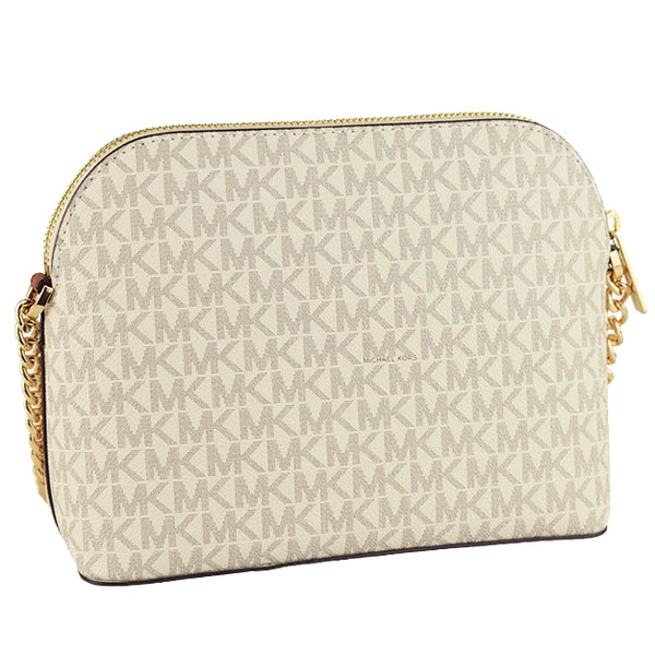 Michael Kors Crossbody Bag Signature Medium Dome Crossbody Vanilla # 35F1GTVC6B