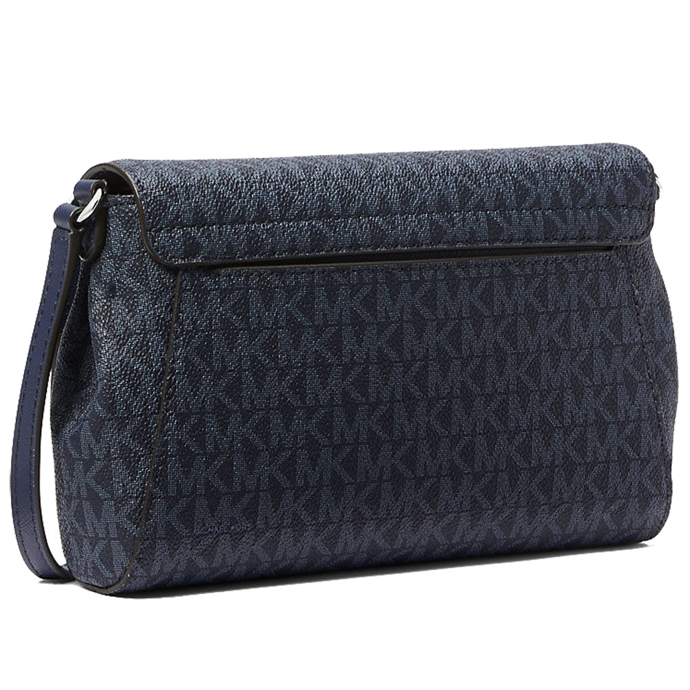 Michael Kors Medium Signature Logo Convertible Crossbody Bag Navy # 35R4STTC6B