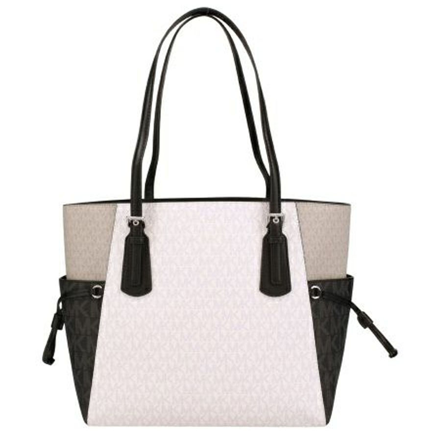 Michael Kors Voyager Large Color-Block Signature Logo Tote Bag Opwht Multi # 35S5SV6T7B