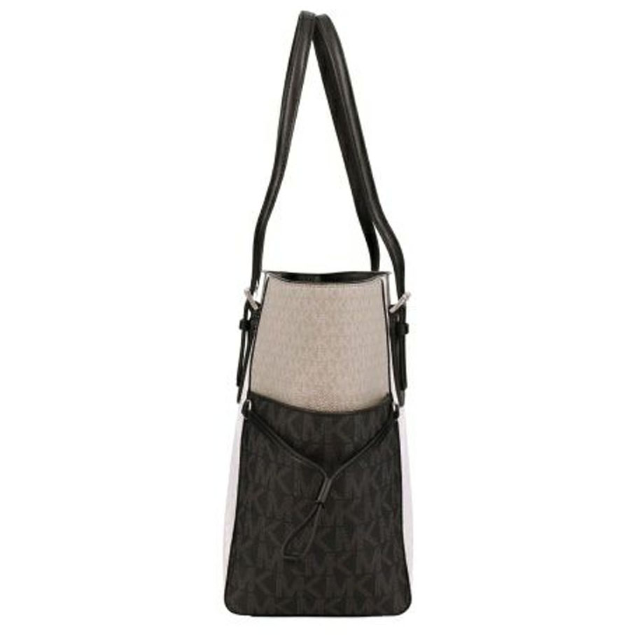 Michael Kors Voyager Large Color-Block Signature Logo Tote Bag Opwht Multi # 35S5SV6T7B