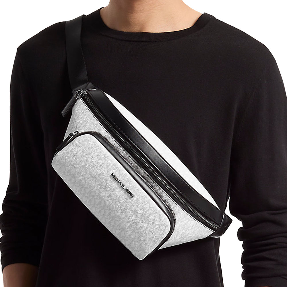 Michael Kors Cooper Logo Belt Bag Bright White # 37U1LCOY9B