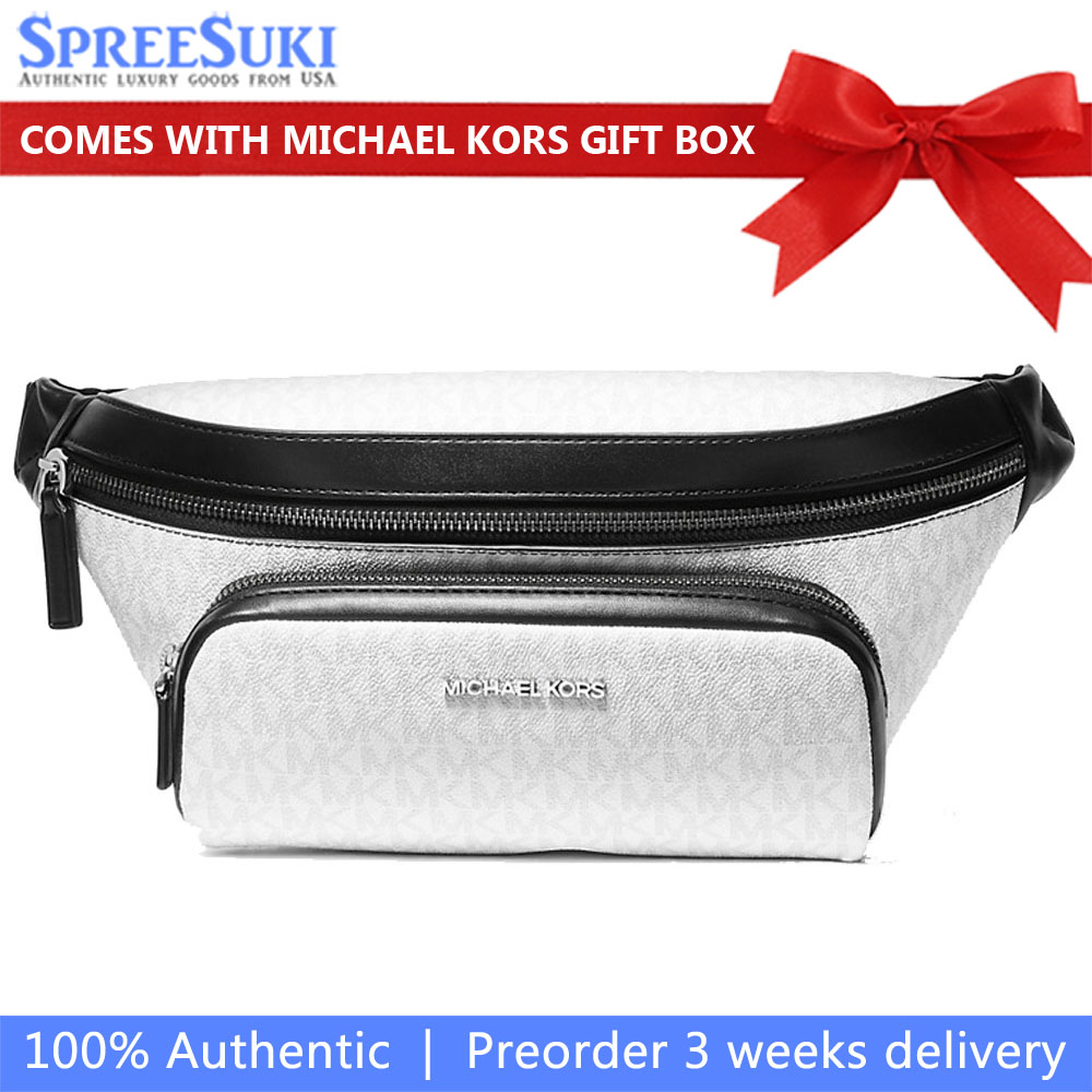 Michael Kors Cooper Logo Belt Bag Bright White # 37U1LCOY9B