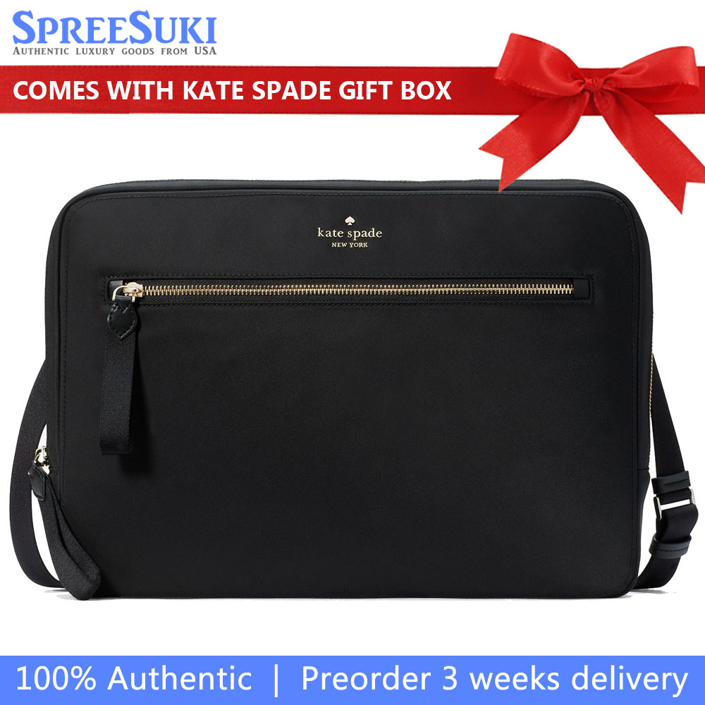 Kate Spade Laptop Bag Chelsea Laptop Sleeve With Strap Black # KE070