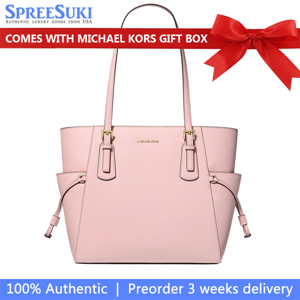 Michael Kors Voyager Large Saffiano Leather Tote Bag Powder Blush # 35S5GV6T7L