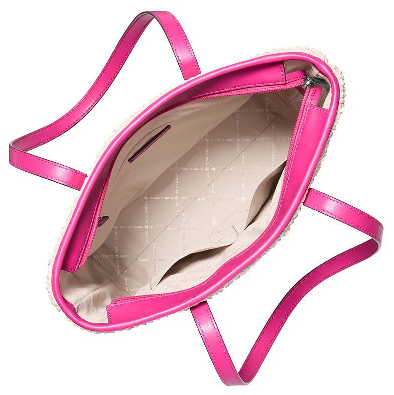 Michael Kors The Michael Large Ombré Straw Tote Bag Dragonfruit # 35S5S01T3W