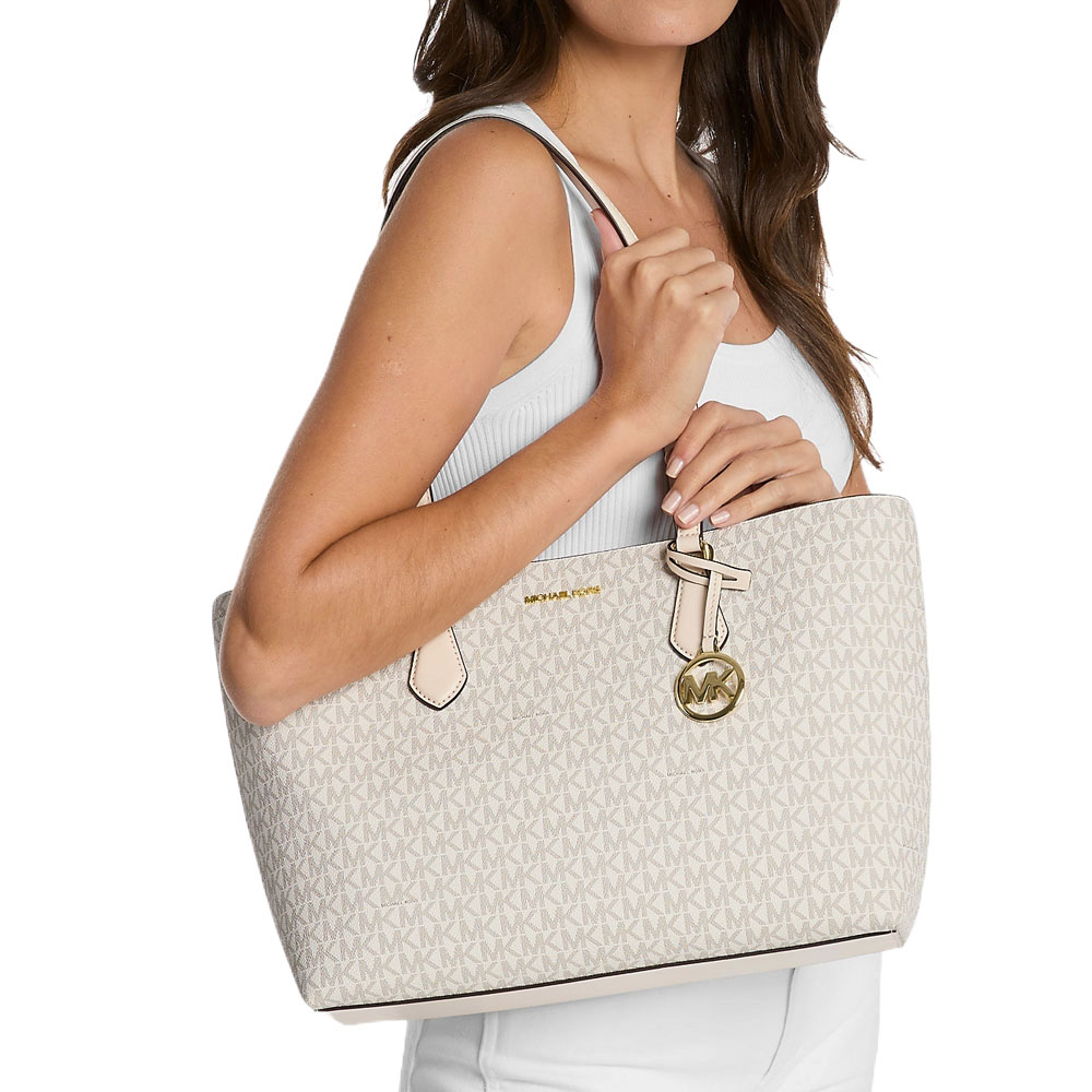 Michael Kors Sheila Large Signature Logo Tote Bag Lt Crm Multi # 35S4G6HT9B
