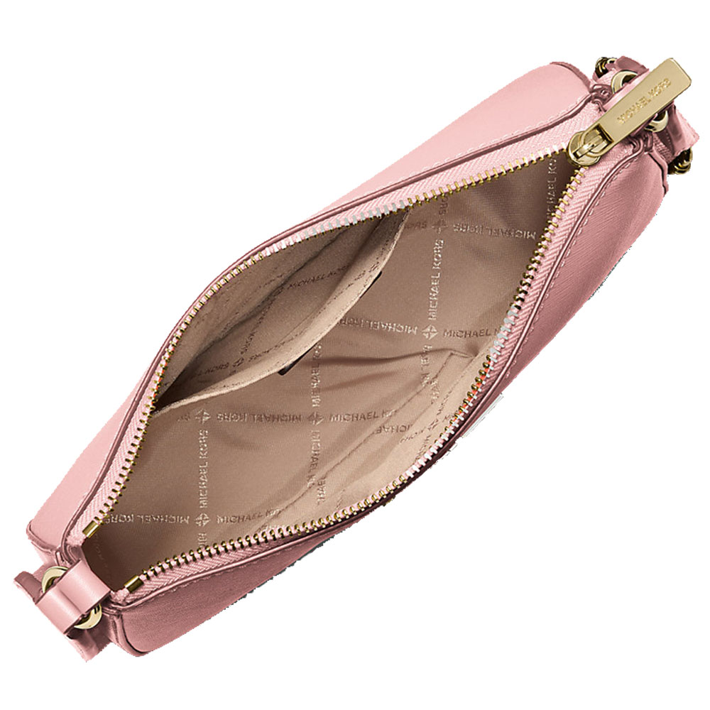 Michael Kors Jet Set Saffiano Leather Crossbody Bag With Case For Apple Airpods Pro Powder Blush # 35S3GTVC5T