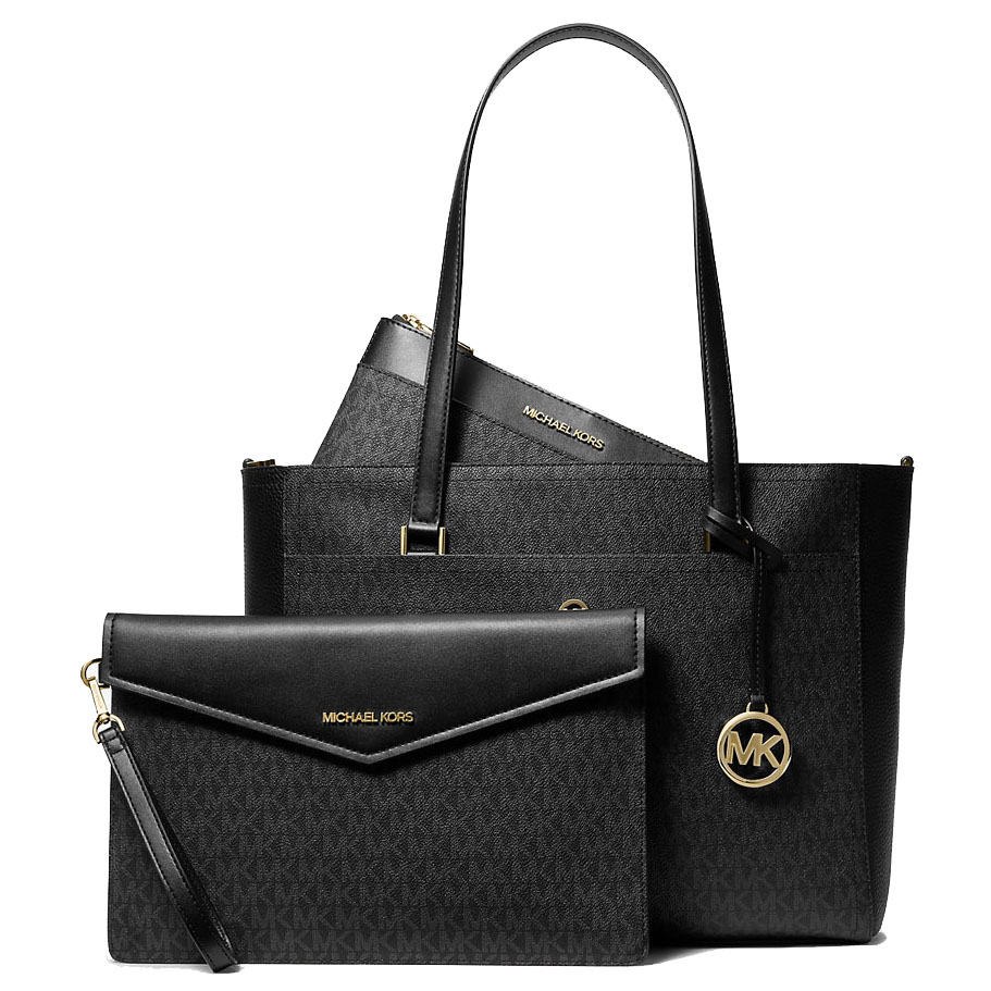 Michael Kors Maisie Large Logo 3-In-1 Tote Bag Black # 35T1G5MT7B