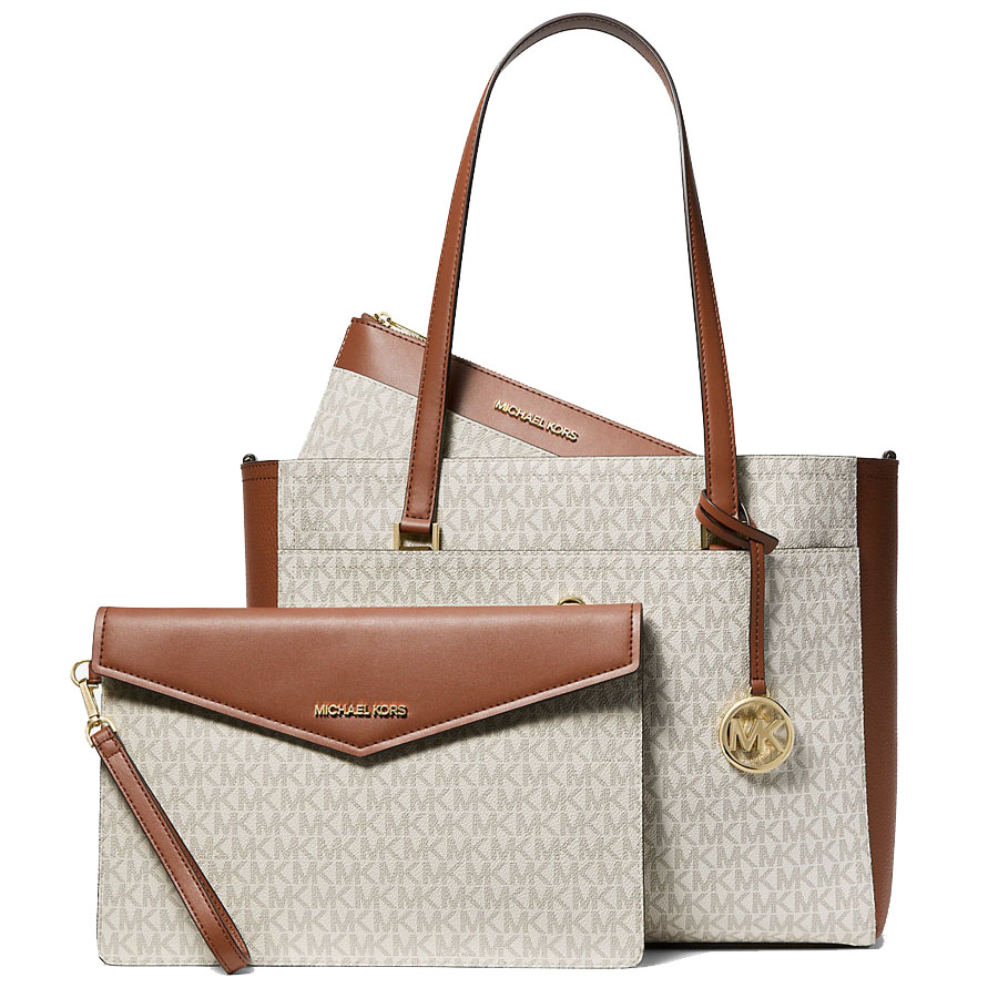 Michael Kors Maisie Large Logo 3-In-1 Tote Bag Vanilla # 35T1G5MT7B