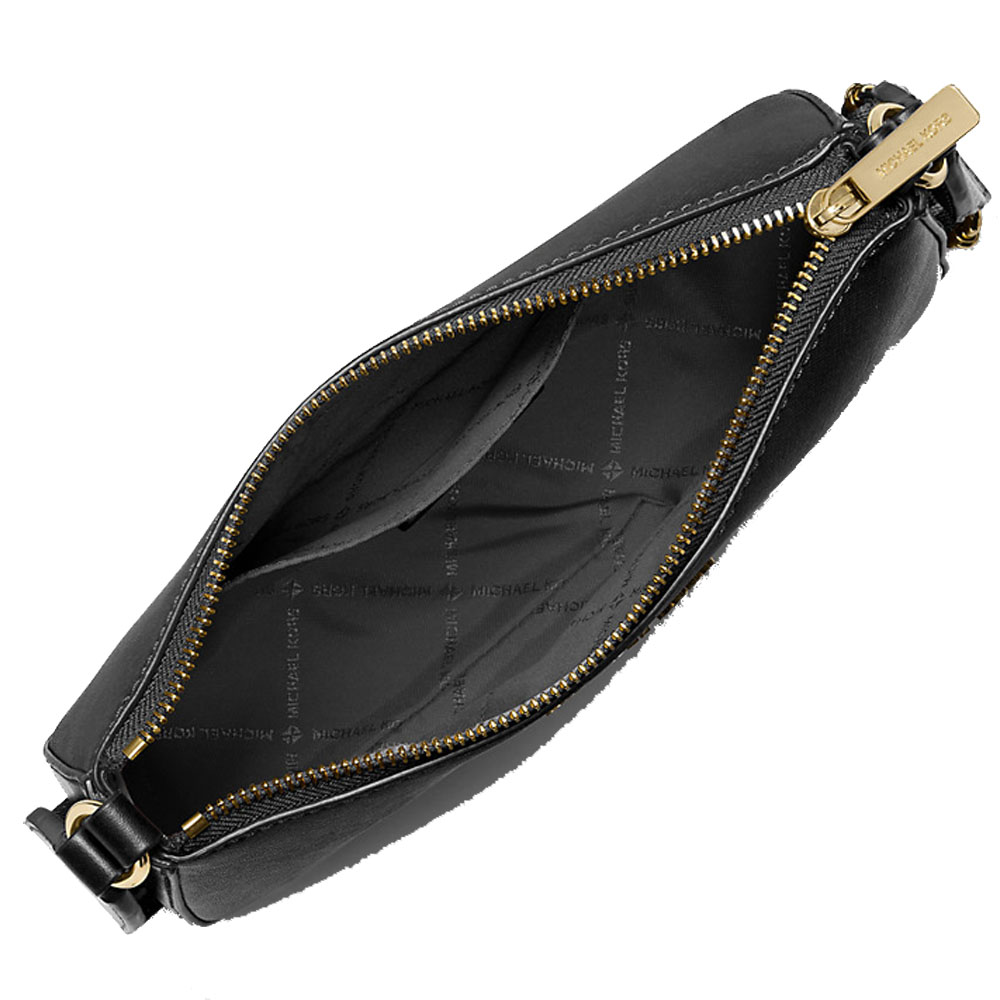 Michael Kors Jet Set Saffiano Leather Crossbody Bag With Case For Apple Airpods Pro Black # 35S3GTVC5T