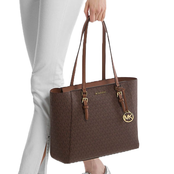 Michael Kors Charlotte Large 3-In-1 Signature Logo Tote Bag Brown # 35F3GCFT9T