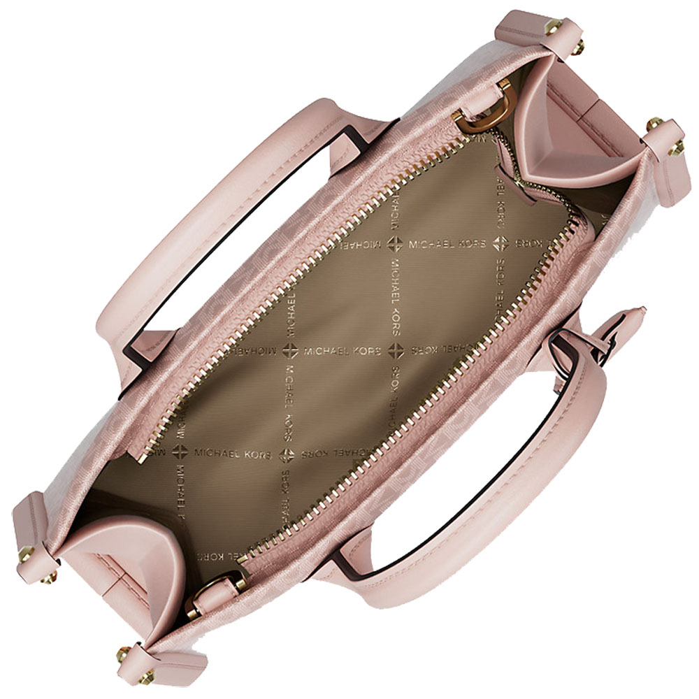 Michael Kors Mirella Small Ombré Signature Logo Crossbody Bag Powder Blush # 35S5G7ZT5V