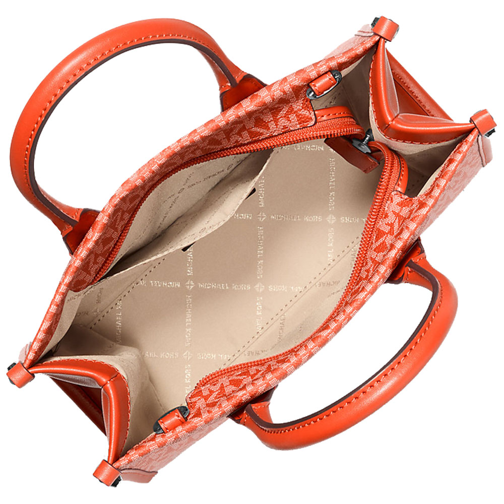 Michael Kors Mirella Small Ombré Signature Logo Crossbody Bag Red Clay # 35S5G7ZT5V