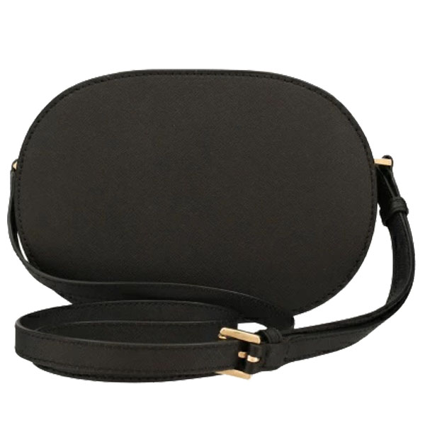 Michael Kors Jet Set Travenuel Medium Saffiano Leather Crossbody Bag Black # 35T1GTVC6L