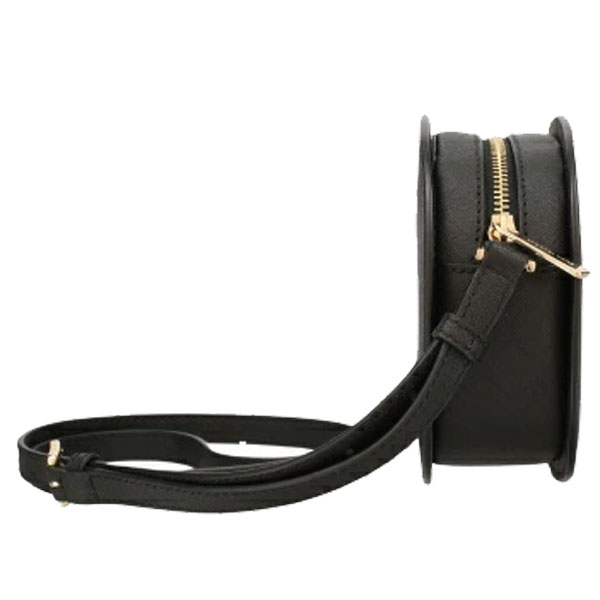 Michael Kors Jet Set Travenuel Medium Saffiano Leather Crossbody Bag Black # 35T1GTVC6L