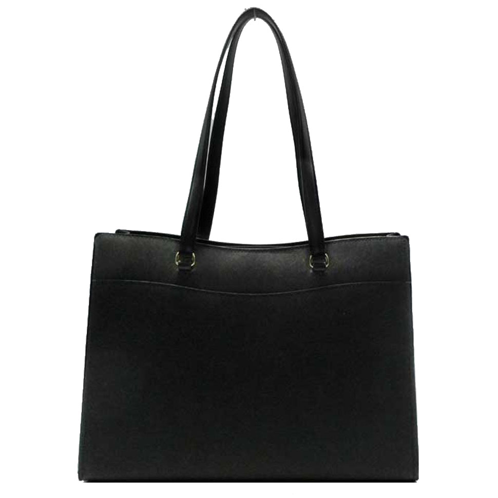Michael Kors Jet Set Travenuel Large Saffiano Leather Pocket Tote Bag Black # 35F4GTVT9L