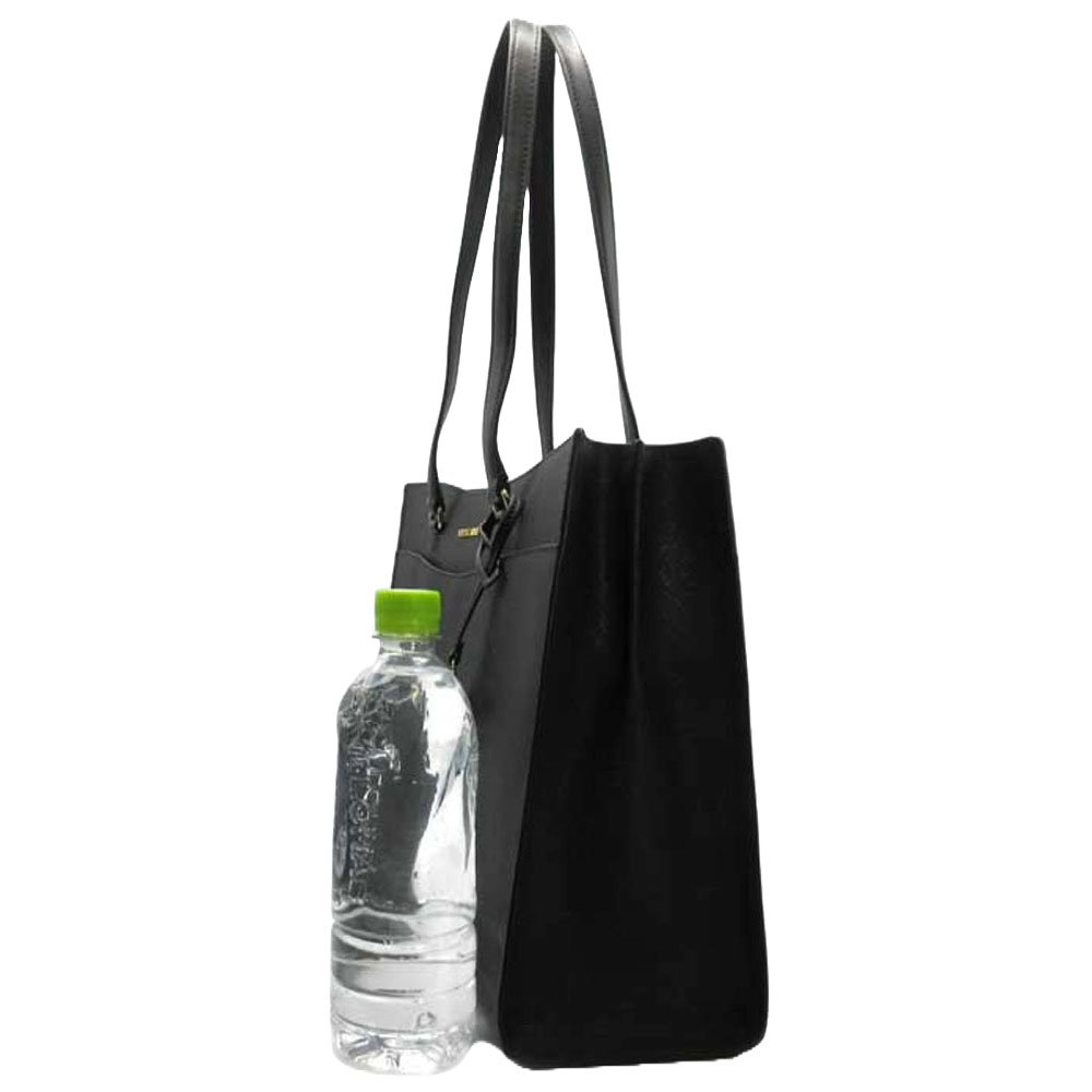 Michael Kors Jet Set Travenuel Large Saffiano Leather Pocket Tote Bag Black # 35F4GTVT9L