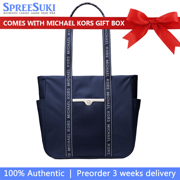 Michael Kors Jet Set Large Nylon Tote Bag Navy # 35S5STFT3C