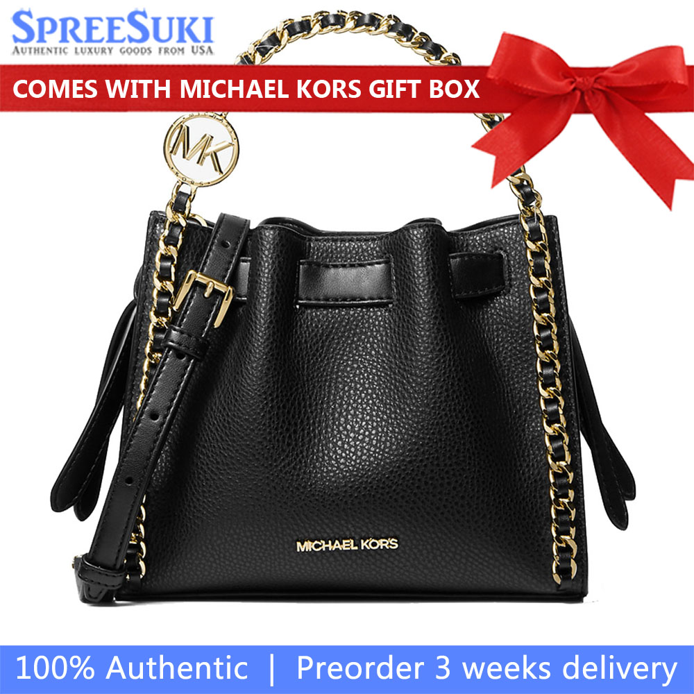 Michael Kors Mina Small Chain Crossbody Bag Black # 35H3G4MC1I