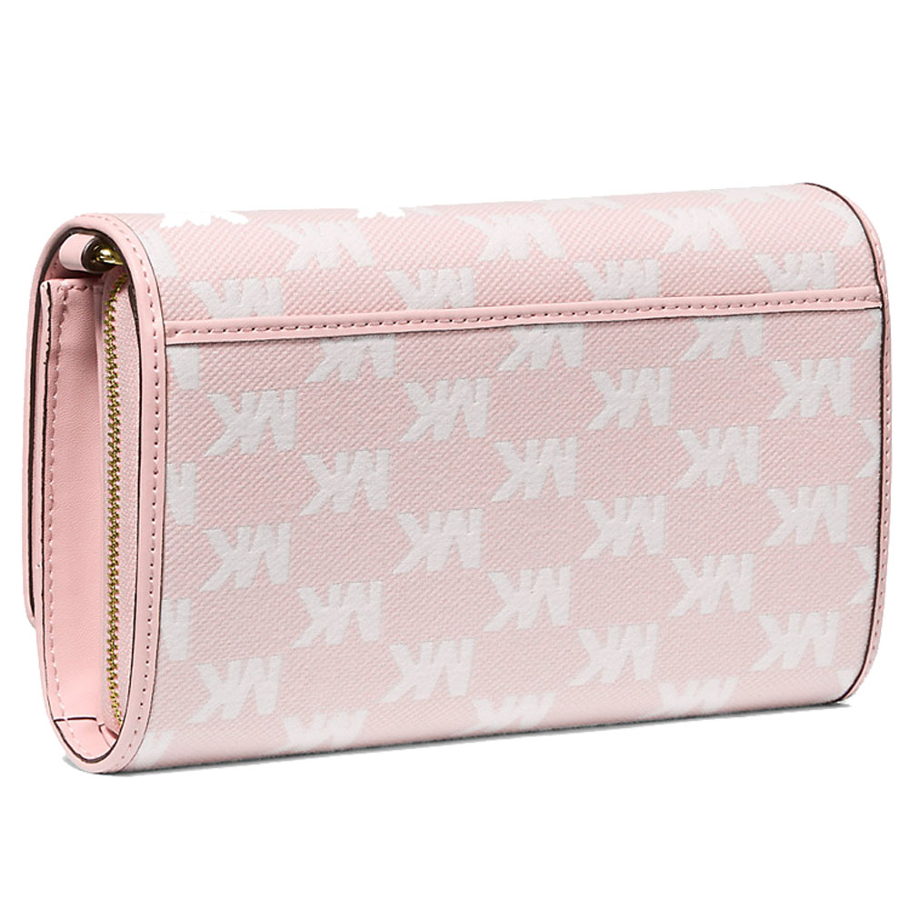 Michael Kors Jet Set Large Logo Jacquard Crossbody Bag Powder Blush # 35S5GTTC7J