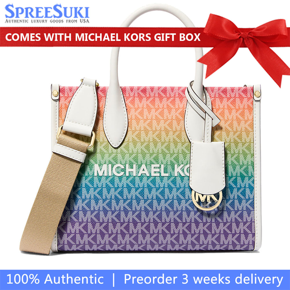 Michael Kors Mirella Small Rainbow Signature Logo Crossbody Bag Rainbow # 35S5G7ZC1I