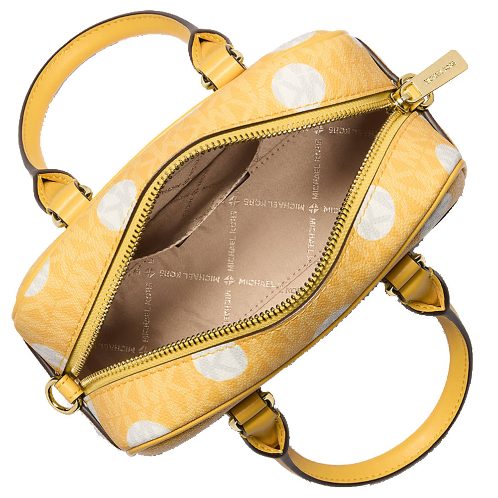 Michael Kors Thompson Extra-Small Polka Dot Signature Logo Satchel Daisy Yellow # 35S5G7OC0N