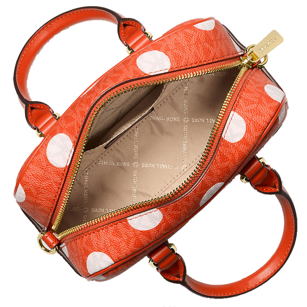 Michael Kors Thompson Extra-Small Polka Dot Signature Logo Satchel Red Clay # 35S5G7OC0N