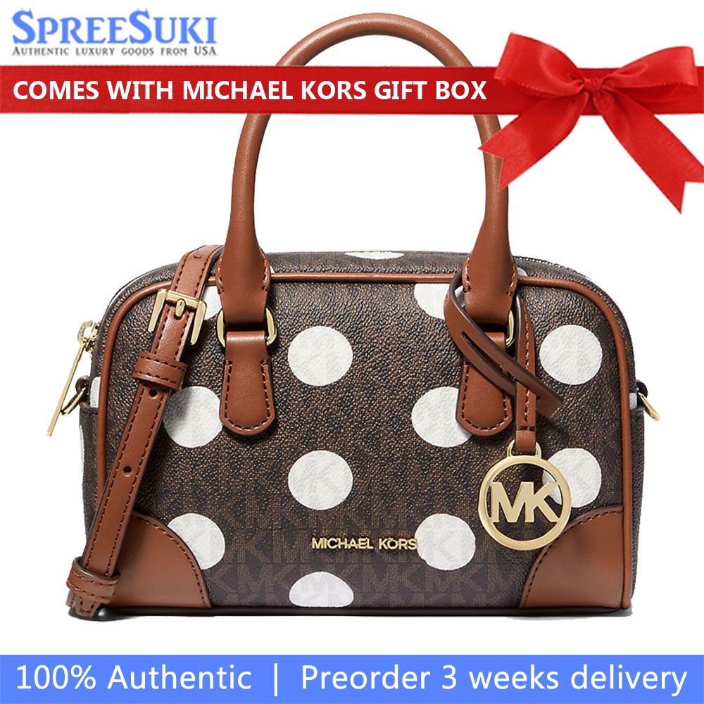 Michael Kors Thompson Extra-Small Polka Dot Signature Logo Satchel Luggage # 35S5G7OC0N