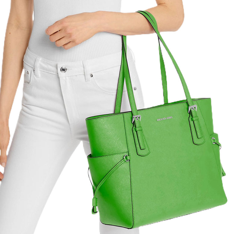 Michael Kors Voyager Large Saffiano Leather Tote Bag Jungle # 35S5SV6T7L