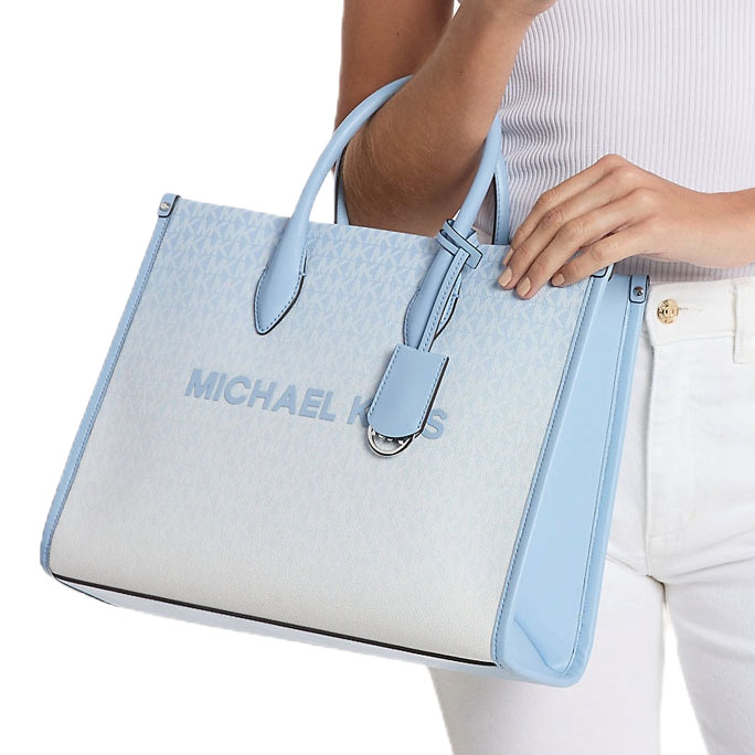 Michael Kors Mirella Medium Ombré Logo Tote Bag Light Sky # 35S4S7ZT2B
